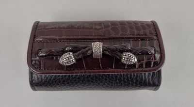 Estuche de Maquillaje Lápiz Labial Brighton con Espejo Negro y Marrón con Bolsa para el Polvo Foto 1 de 4