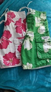 Mens Abercrombie and Fitch beach shorts SMALL (30) Two Pairs - Picture 1 of 6