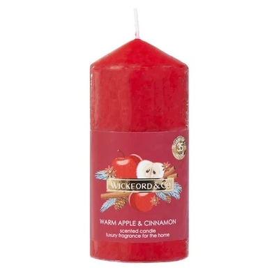 Wickford & Co Warm Apple & Cinnamon Pillar Candle - Image 1 of 3