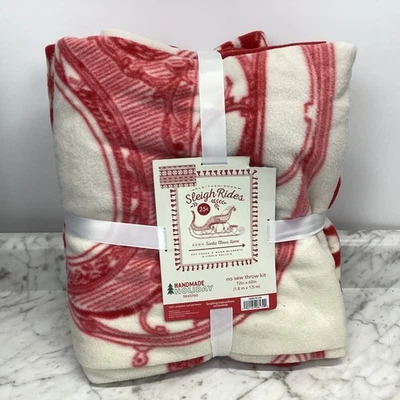 No Sew Throw Kit 100"% Polyester Anti-Pill Fleece Christmas 72'x60” - Image 1 of 4
