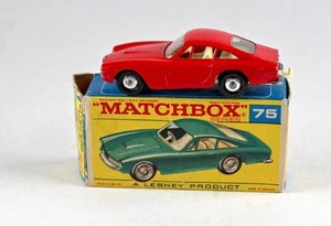 Matchbox RW 75B Ferrari Berlinetta rare Farbe ROT silberne Räder top in "F" Box - Picture 1 of 10