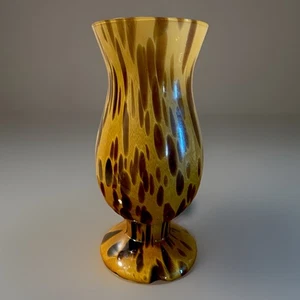 Jarrón Maestri Vetrai Azzurra 12 pulgadas cerámica italiana amarillo y marrón - Imagen 1 de 4