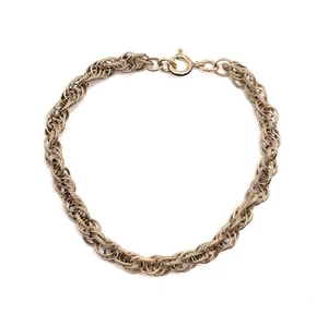 Vintage 7” Byzantine Chain Bracelet 1/20 10K Gold Filled - Picture 1 of 5