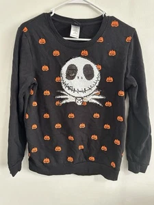 Kids Jack Skellington Flip Sequin Sweater - Picture 1 of 7