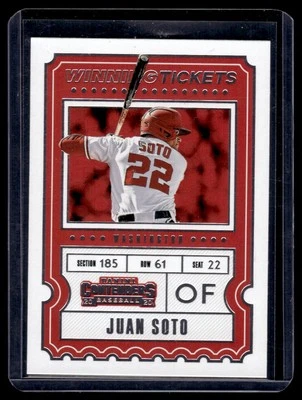 2020 Panini Contenders Winning Tickets Juan Soto Washington Nationals #WT-12 - Image 1 of 2