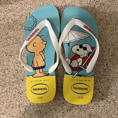 Ограниченный выпуск Snoopy/peanuts havaianas стринги размер мужской 9-10us - Изображение 1 из 4