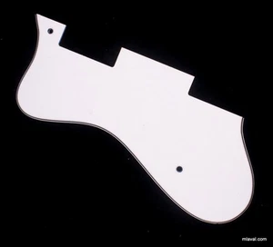 3 Ply Left-Handed Universal Jazz Guitar Pickguard Fits Epiphone Dot -White (C15) - Picture 1 of 3