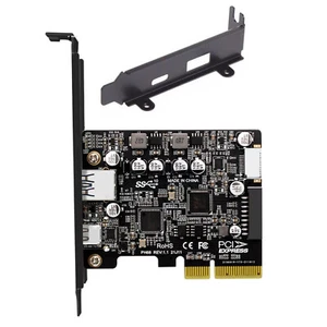 PCIe 3.0 to USB 3.2 Gen2 10Gbps Expansion Card For Windows XP/Vista/7/8/10 New - Picture 1 of 13