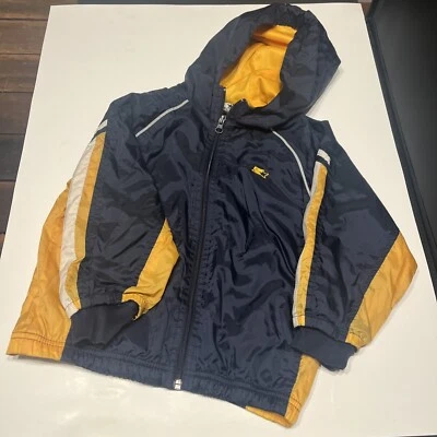 STARTER Vintage Junior Boys Nylon Jacket Sz 5 Yellow Blue Excellent Condition - Image 1 of 4