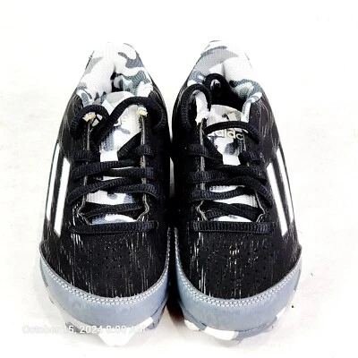 Adidas Baseball Shoes Cleats Kids Size 10K Wheelhouse 3 K Boys Black & White New - Image 1 of 4