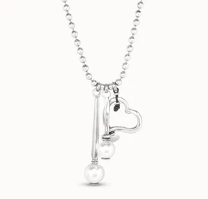 TEA IN INTANBUL • Uno De 50 Necklace • Silver Plated With Faux Pearls - Picture 1 of 12
