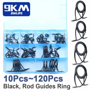 9KM Fishing Rod Guide 10Pcs~120Pcs Stainless Steel Ceramic Ring Rod Repair Kit - Picture 1 of 16