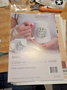 WELLINGTON CLEAR WATERSLIDE DECAL PAPER-- LASER A4 35 SHEETS - Picture 1 of 1