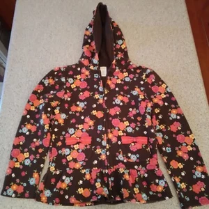 Gymboree Woodland Friends Size L (10-12)  Fleece Hoodie with Ruffled Bottom - Picture 1 of 12