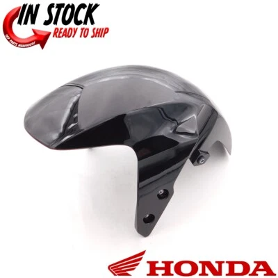 HONDA FRONT FENDER 2014-15 GROM 125 ASTEROID BLACK METALLIC OEM 61100-K26-901ZD - Image 1 of 4