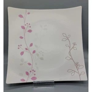 Teavana Square Dinner Plate 10" Fine Porcelain Exclusive Collection Floral - Picture 1 of 12
