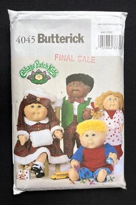 Butterick 4045 Cabbage Patch Kids Clothes 2003 Pattern for 16" & 20" Doll Uncut - Image 1 of 3