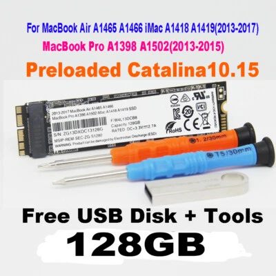BINGOGO NEW 128GB SSD For 2013 2014 2015 MacBook Pro A1502 A1398 MacBook Air A1465 A1466