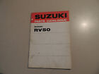  Teile-Katalog  Suzuki RV 50 ( K, L) parts catalogue de pieces 