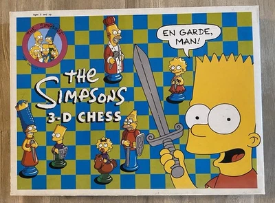 The Simpsons 3-D Chess Set 20th Century Fox Original - Complete - Free Postage - image 1 of 4