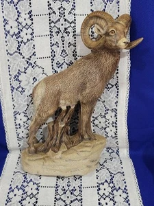 Big Horn Ram - Vintage Glazed Ceramic Ram Statue, Ky Mold Co. 1975 - Picture 1 of 8