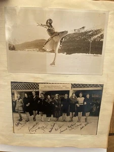 Rare 1930s Ice Skating Album Signed Photos Newspaper Scraps (220 pages) - Picture 1 of 24