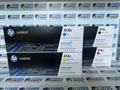 HP 414X Toner Set W2020X W2021X W2022X W2023X  HP Color LaserJet Pro M454 M479 - Image 1 of 4