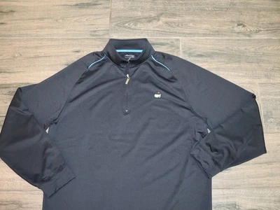 Pulôver moletom golfe Masters Tech preto 1/4 zíper manga longa XXL 2XL vestido - Imagem 1 de 4