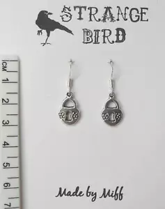 Lock me up! earrings padlock cute funky floral - Picture 1 of 1