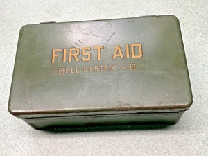 Vintage Bell System D First Aid Kit Telephone Company 1950's 1960's w/ Contents - Picture 1 of 10