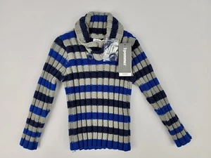 3Pommes Mock Turtle Neck Sweater Royal Blue Baby Boy Size 2A 18M NEW with Tags - Picture 1 of 10