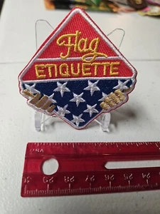 Girl Scout Patch American Flag Etiquette! - Picture 1 of 1