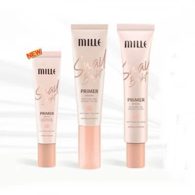 Mille Snail Bright Primer blur pores control oil nourishing gentle non-clogging - Image 1 of 4