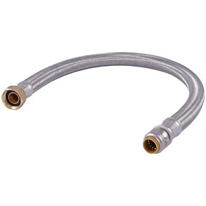 SharkBite Max 1/2 Zoll x 3/4 Zoll FIP x 24 Zoll Edelstahl geflochten flexibel - Bild 1 von 6