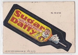 Tarjeta comercial vintage de 1970 Wacky Packages GD Sugar Daffy (parodia de papá) c.1979 - Imagen 1 de 2