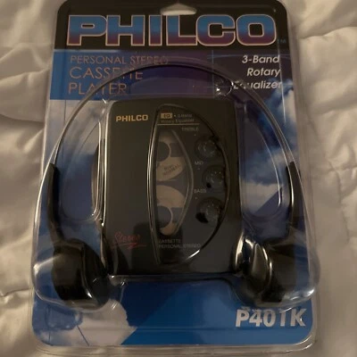 Philco Reproductor de Cassette Estéreo Personal Ecualizador de 3 Bandas 401k Auriculares RARO Nuevo Foto 1 de 4