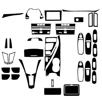 Kit de 40 piezas negro brillante para piano cubierta interior completa para Infiniti Q50 Q60 14-20 Foto 1 de 4