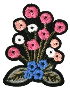 Patch Sew On Iron On Embroidered Clothing Hats Jackets Coat Wild FLOWER A187 - Picture 1 of 3