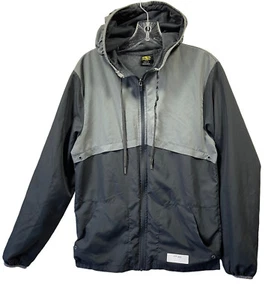 Athletic Works Jacket Mens Small Gray Full Zip Lightweight Hooded Mesh Lined - Picture 1 of 11