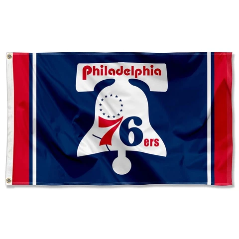 Philadelphia 76ers Hardwood Vintage Retro Throwback Grommet Flag Cover