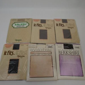 Berkshire It fits... 1980 QUEEN SIZE 1X-2X  Control Top Pantyhose 6 Pair - Picture 1 of 12