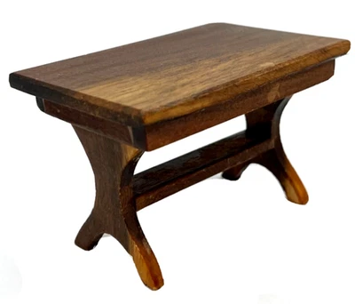 Artisan Wooden Bar Table Dollhouse Miniature Furniture Stamped Harry Zuber 1:12 - Image 1 of 4