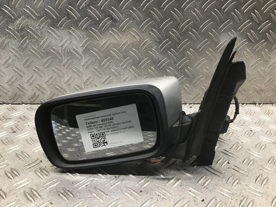 Außenspiegel BMW 3er Compact (E46) elektrisch links TITANSILBER METALLIC (354)  - Bild 1 von 4
