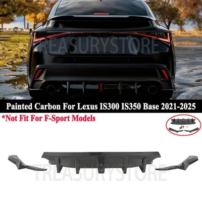 Kit difusor parachoques trasero adicional carbono pintado para Lexus IS300 IS350 21-25 con LED Foto 1 de 4
