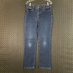 LRL Lauren Jeans Co. Ralph Lauren Classic Straight Blue Dark Wash Jeans Size 10 - Picture 1 of 10