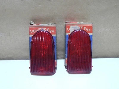 Lámpara trasera Chevy 1949 Lenes Vintage Lynx Eye Guide R-19 nuevo par de stock antiguo Foto 1 de 4