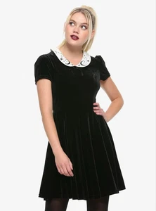 Hell Bunny Harper Magic  Velvet Collar Fit & Flare Dress Witchy Rock - Picture 1 of 13