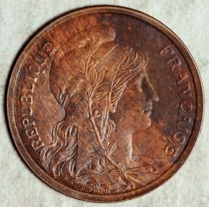 1914 FRANCE 2 CENTIMES (HIGH GRADE) - Picture 1 of 2