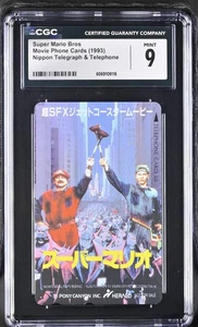 CGC 9 Japanese SUPER MARIO BROS The Movie 1993 Promotional PHONE CARD Promo !!! - Picture 1 of 2