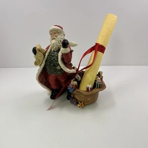 PartyLite Checking His List Santa Tealight Candle Holder Christmas Decor in Box - Picture 1 of 6